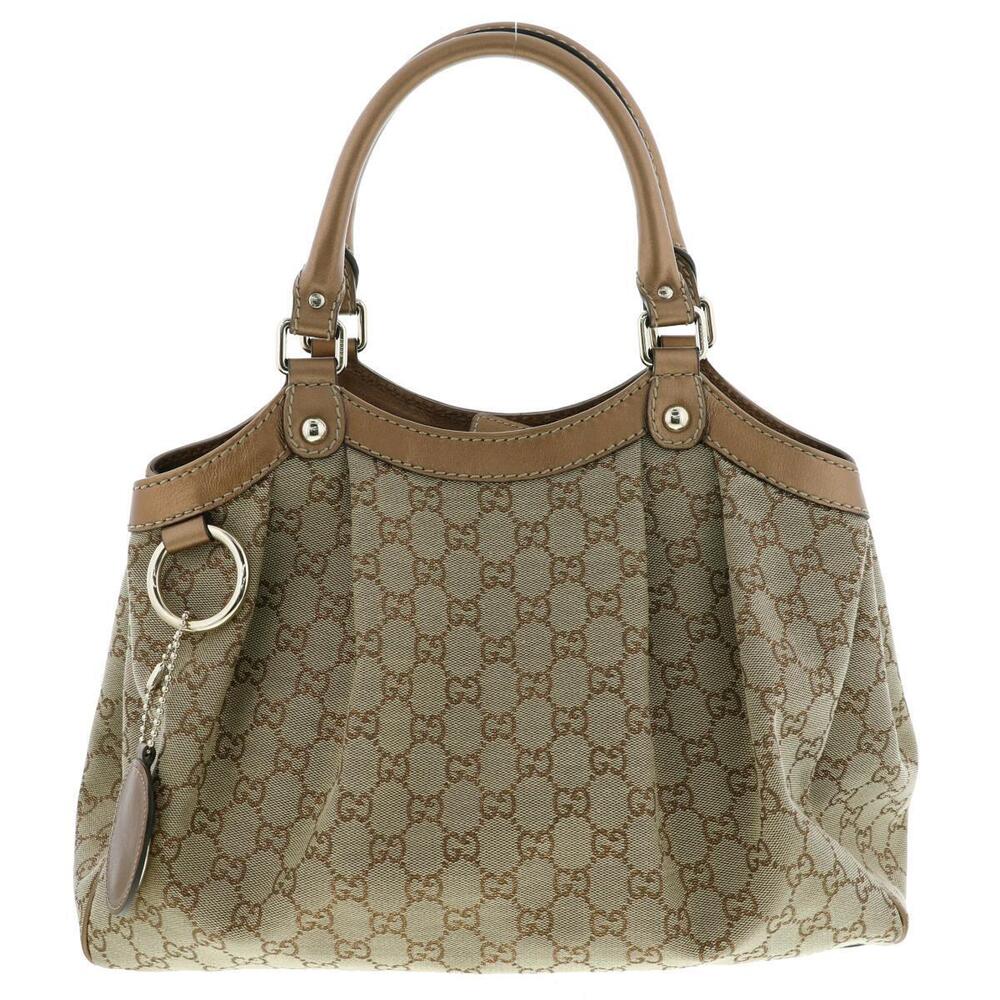 Gucci Sukey Tote monogram canvas brown leather Beige